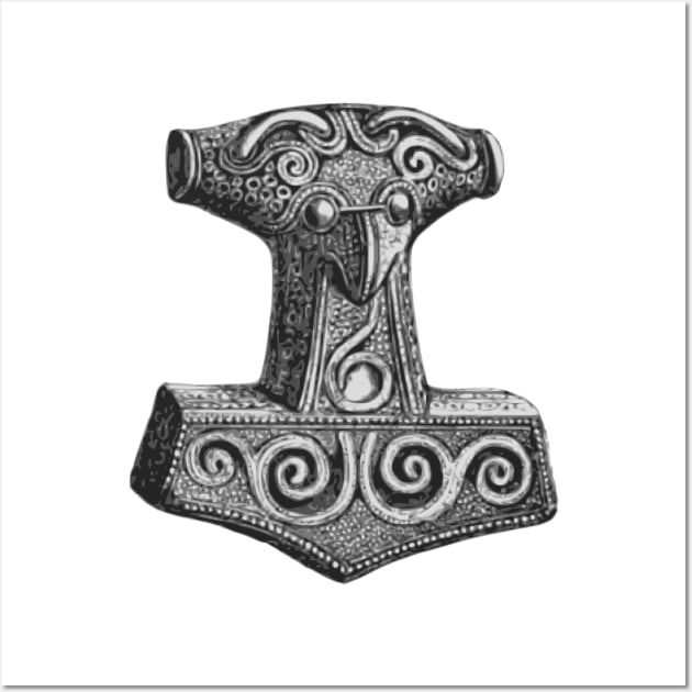 Mjonir (small hammer) Wall Art by Vikingnerds